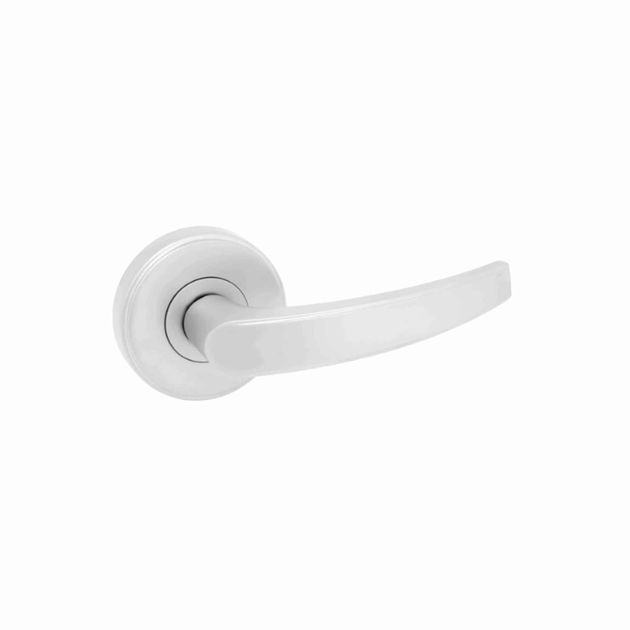 Gainsborough G4 Lever. 63mm Round Rosettes. Amelia. Passage Set Satin